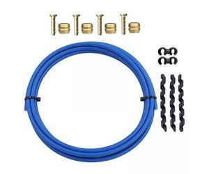 KiBcsLic 2xBike Hydraulic Disc Brake, Hose Kit, Tube Pipe Housing Set, Compression Bushing, Olive Insert, Brake Hose, And Brass, Connection Insert Kit