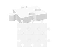 KiBcsLic 30 X for Children Smooth Edges Multipurpose White Cardboard Blank Puzzle Set