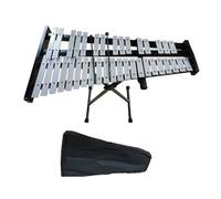 KiBcsLic 37 note Aluminum Bar Xylophone Mallets Included Xylophone Bell Set Construction Percussion Classroom, Performance, With Stand