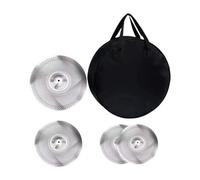 KiBcsLic 4 Pieces Quiet Cymbals Sturdy 14 Inch, 16 Inch, 20 Inch for Stage Beginners
