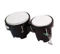 KiBcsLic 4inch 5inch Bongo Drum Set, Music Instruments, Educational, African Drum for Adults Boys Girls, Black