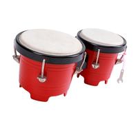 KiBcsLic 4inch 5inch Bongo Drum Set, Music Instruments, Educational, African Drum for Adults Boys Girls, Red