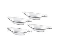 KiBcsLic 4x Banana Split Bowls Boat Shape Sundae Serving Dish for Cake Pudding Fruit