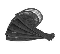 KiBcsLic 5pcs Hair for Making Ponytail Weaving Net Hair Accessories, black