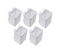 KiBcsLic 5Pcs Plant Holders for Aquarium, Mesh Net Pots with Suction Cups for Aquatic Gardens, White