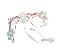 KiBcsLic 5V USB Power Supply Wiring Set USB Power Supply 12 Ports for Model Railroad Model Trains Buildings Lamp DIY Template Sand Table Street Lamp Lighting Wirin