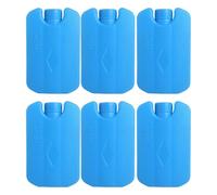 KiBcsLic 6 Cooling Ice Packs in Block Form for Cool Bag Leak Space Efficient Outdoors, Blue
