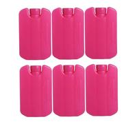 KiBcsLic 6 Cooling Ice Packs in Block Form for Cool Bag Leak Space Efficient Outdoors, Dark Pink