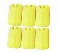 KiBcsLic 6 Cooling Ice Packs in Block Form for Cool Bag Leak Space Efficient Outdoors, Yellow