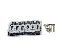 KiBcsLic 6 String Electric Guitar Fixed Bridge, Sturdy Hardtail Saddle for Instrument Accessories And Parts, Argent