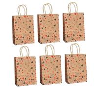 KiBcsLic 6Pcs Valentine's Day Gift Bag Handbag Love Gift Bag Candy Bag for Birthday Presents, Style C