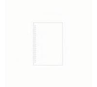 KiBcsLic 80 Sheets Loose Leaf Refill Paper Multiple Designs Medium-Sized Refill Writing Experience Medium-Sized Journal Inserts for Artists, White, A5 20-Hole Blank