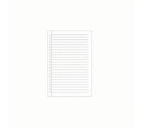 KiBcsLic 80 Sheets Loose Leaf Refill Paper Multiple Designs Medium-Sized Refill Writing Experience Medium-Sized Journal Inserts for Artists, White, A5 20-Hole Lined