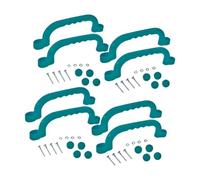 KiBcsLic 8x Climbing Frame Handles, Accessories for Children's Outdoor Playgrounds, Playground Equipment Set, Handholds for The Garden, Cyan