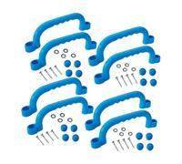 KiBcsLic 8x Climbing Frame Handles, Accessories for Children's Outdoor Playgrounds, Playground Equipment Set, Handholds for The Garden, Sky Blue
