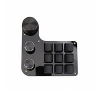 KiBcsLic 9 Key Keypad with 3 Knobs Hot-Swappable Buttons Customizable Shortcut Keyboard RGB Backlit Mini Gaming Keypad for Designers, Video Editors, Office, Blue Switch