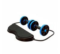 KiBcsLic Abdominal Exercise Wheel Core Roller Double Wheel Fitness Equipment Home Gym EVA Knee Pad Smooth Glide Stable Support suitable training warm-ups home workouts, Blue, Blue