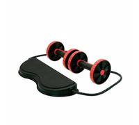 KiBcsLic Abdominal Exercise Wheel Core Roller Double Wheel Fitness Equipment Home Gym EVA Knee Pad Smooth Glide Stable Support suitable training warm-ups home workouts, Red, Red