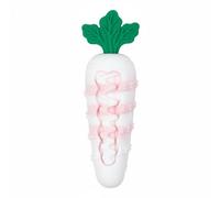 KiBcsLic able Training Toy Squeaky Stick With Food Grade Silicone And Textured Design For And Scrubbing Suitable for puppy, White Pink