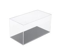 KiBcsLic Acrylic Display Case, Toy Car Storage Organizer with Base, Collector's Stand for Jewelry, Small Items, Toy Cars, 33cmx16cmx14cm