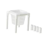 KiBcsLic Aquarium Aquatic Plant Holder with Sturdy PVC Tubes Support Planting Basket Breathable Basket for Live Plants Cups, Large
