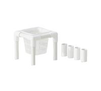 KiBcsLic Aquarium Aquatic Plant Holder with Sturdy PVC Tubes Support Planting Basket Breathable Basket for Live Plants Cups, Medium