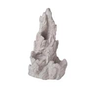 KiBcsLic Artificial Rock Cave Scenery for Reptiles, Versatile Accessories, Creative Reptile Landscape Decoration, Rocks for Geckos And, Gray White