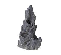 KiBcsLic Artificial Rock Cave Scenery for Reptiles, Versatile Accessories, Creative Reptile Landscape Decoration, Rocks for Geckos And, Black