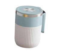 KiBcsLic Automatic Coffee Mixing Cup, Electric Mixer, Stylish Mixing Cup for Tea, Hot Chocolate And Other Drinks, Ideal for Hiking, Blue White