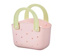 KiBcsLic Beach Bag, Handbag, Holiday Bag, Shopping Bag with Spacious Interior and Sturdy Handles for Trips to The Beach and Everyday Use, Pink