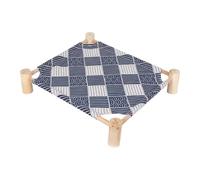 KiBcsLic Bed Detachable and Washable Raised Cooling Pet Cot Reversible Elevated Cat Bed for Cats, Summer, S, Sea Wave