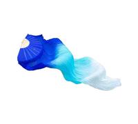 KiBcsLic Belly Dance Fan,Show Arts,Stage Performance,for Dancer Women, blue, Left Hand