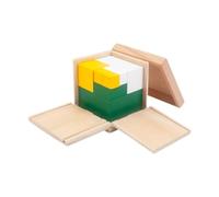 KiBcsLic Binomial Cube, Sensorial Educational Toys, Build Cube Teaching Aids Girls, Children, 10.5x10.5x10cm
