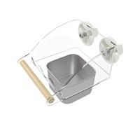 KiBcsLic Bird Feeder for Cage Food Container Stainless Bowl, Parakeet Feeder for Budgerigars, Erithacus Caiques