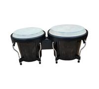 KiBcsLic Bongo Drum Set Musical Instrument 6'' And 7'' Tunable Quality Sound Portable Transparent Bongo Drums for Kids And Adults, Black
