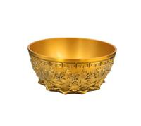 KiBcsLic Brass Decorative Basin Prosperity Bowl Fortune Bowl with Reflective Inner Surface Raised Chinese Characters and Medallions for Storefront Suitable for