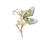 KiBcsLic Brooch Gilded Brooch with Zircon Transparent Jewelry for Evening Parties