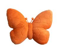KiBcsLic Butterfly Throw Pillow, Animal Cushion, Soft, Novelty, Elegant, Comfortable, Cute, Decorative for Studio, Dorm, Indoor, Sofa Bed, Orange