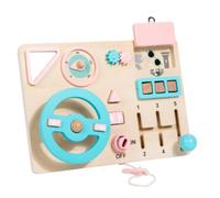KiBcsLic Car Driving Busy Board Sensory Educational Busy Board Materials Fine Motor Skill Toy for Young Children