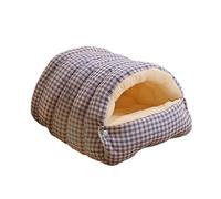 KiBcsLic Cat Bed, Cat Nest, Soft Hiding Place, Removable, Semi-enclosed, Washable, for Indoor Cats, Small Dogs, Pet Supplies, Kittens, Blue white