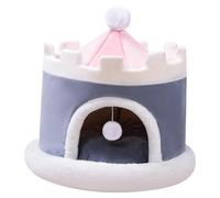 KiBcsLic Cat Bed, Pet Bed, Cozy Cave, Sleeping Place with Removable Ball And Pleasant Surface for A Warm Retreat for Kittens And, Suitable for Apartmen, Gray M 45x45x45cm