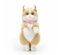 KiBcsLic Cat Doll Backpack Shoulder Bag Ragdoll Cat Purse Soft With Meowing Sound Soft Touch Polyester Fiber Adjustable Detachable Straps Zipper Storage, Array, Yellow, 50cm