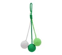 KiBcsLic Cat Toy, Sisal Ball, Interactive Toy, Furniture Protector, Handmade, Pet Supplies for Indoor Cats, Rope Ball for Hanging for Kittens, White Green