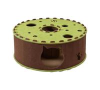 KiBcsLic Cat Tunnel, Sleeping Cave, Training Bed, Play Tube Made of, Interactive Entertainment for Cats, Comfortable Lying Area for Small Pets, Living Roo, green