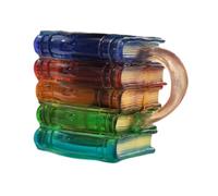 KiBcsLic Charming Book-Themed Mug Beverage Holder with Handle Great Option as a Present for Writers, Style B