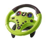 KiBcsLic Children's Simulation Flying Toy, Round Musical Flying Toy with Sounds, Practical Attachment, Suitable for Learning And Imagination, Big Base Green