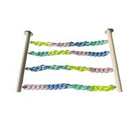 KiBcsLic Climbing Rope Swing, Hanging Toy Made of Wood And PP Chain, Rat Cage Accessory, Activity Toy for Small Pets Such As Parrots And Rats