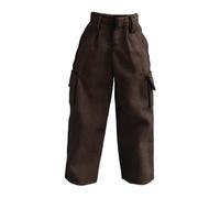 KiBcsLic Clothes for 1/12 Scale Action Figures, Doll Costume, Pants, Fashionable, Mini, Trendy, Miniature Clothes for 6" Male Bodies, Brown