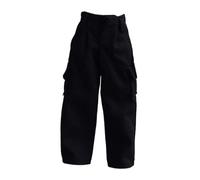 KiBcsLic Clothes for 1/12 Scale Action Figures, Doll Costume, Pants, Fashionable, Mini, Trendy, Miniature Clothes for 6" Male Bodies, Black