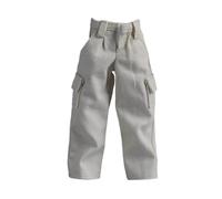 KiBcsLic Clothes for 1/12 Scale Action Figures, Doll Costume, Pants, Fashionable, Mini, Trendy, Miniature Clothes for 6" Male Bodies, White